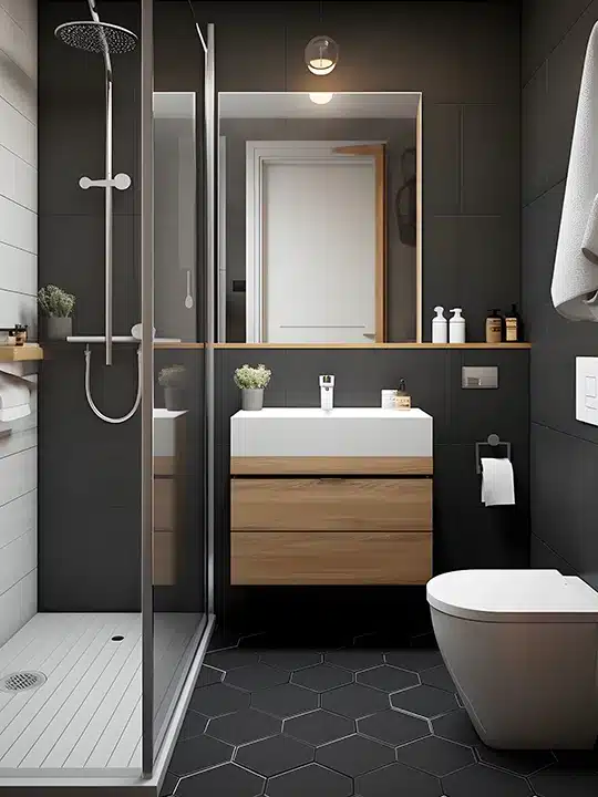 bathroom remodeling alexandria va design with white and black contrast